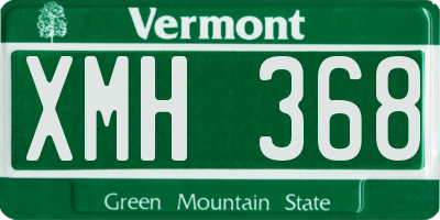 VT license plate XMH368