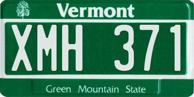 VT license plate XMH371