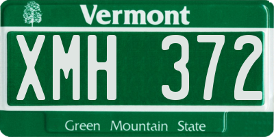 VT license plate XMH372