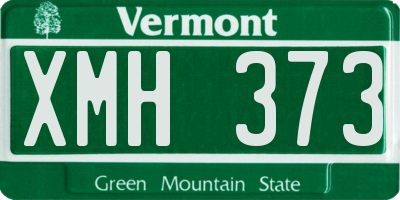 VT license plate XMH373