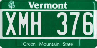 VT license plate XMH376