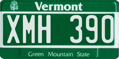 VT license plate XMH390