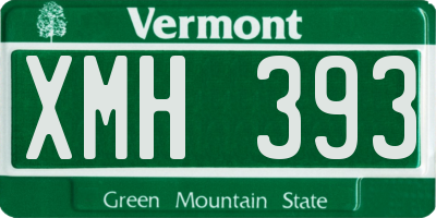 VT license plate XMH393