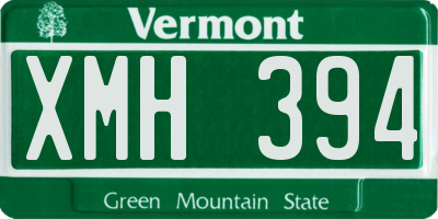 VT license plate XMH394