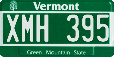 VT license plate XMH395