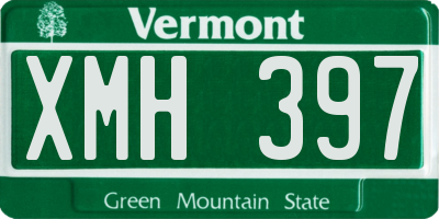 VT license plate XMH397