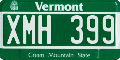 VT license plate XMH399