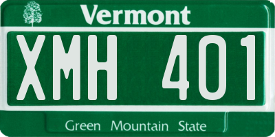 VT license plate XMH401