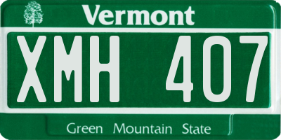 VT license plate XMH407