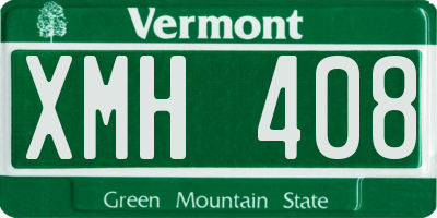 VT license plate XMH408