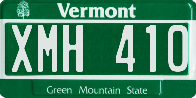 VT license plate XMH410