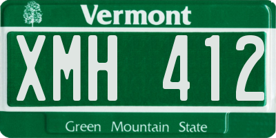 VT license plate XMH412
