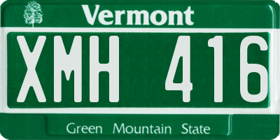 VT license plate XMH416