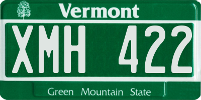 VT license plate XMH422