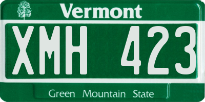 VT license plate XMH423