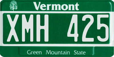VT license plate XMH425