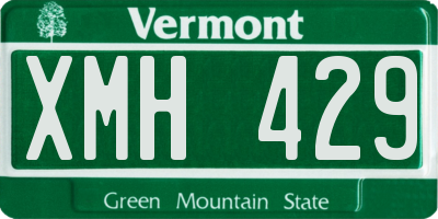 VT license plate XMH429