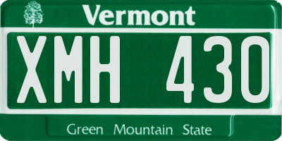 VT license plate XMH430