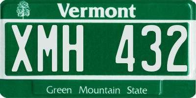 VT license plate XMH432