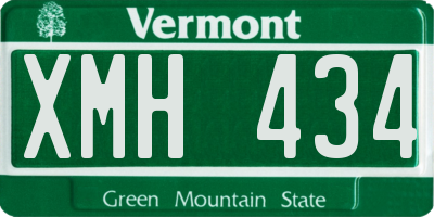 VT license plate XMH434