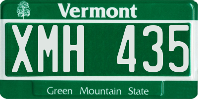 VT license plate XMH435