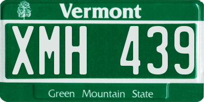 VT license plate XMH439
