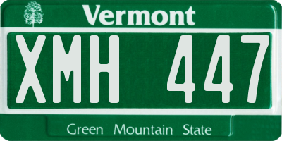VT license plate XMH447