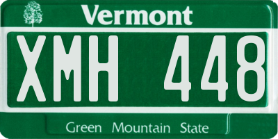 VT license plate XMH448