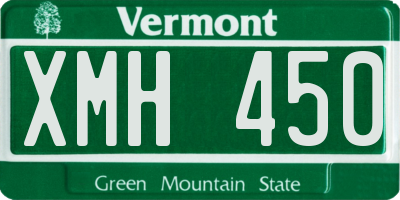VT license plate XMH450