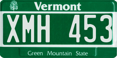 VT license plate XMH453