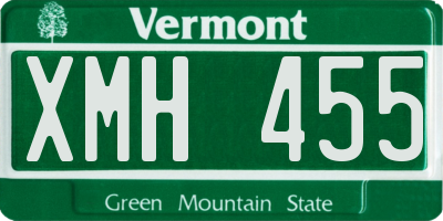 VT license plate XMH455