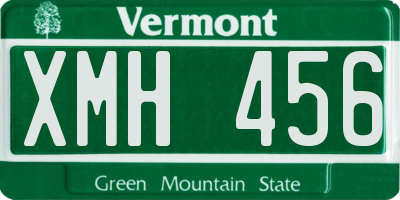 VT license plate XMH456