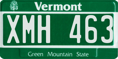 VT license plate XMH463