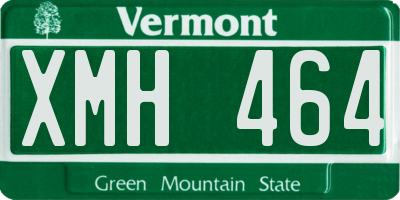 VT license plate XMH464