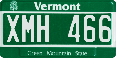VT license plate XMH466