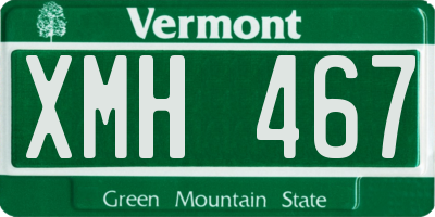 VT license plate XMH467