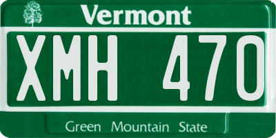 VT license plate XMH470