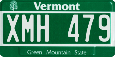 VT license plate XMH479