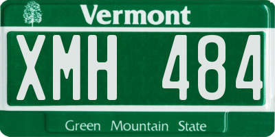 VT license plate XMH484