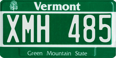 VT license plate XMH485