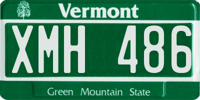 VT license plate XMH486