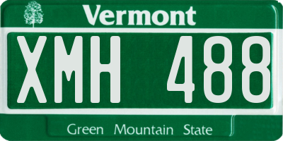 VT license plate XMH488