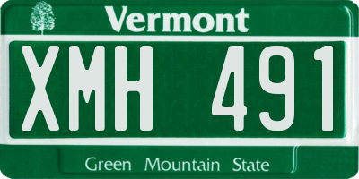 VT license plate XMH491