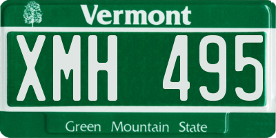 VT license plate XMH495