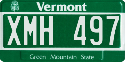 VT license plate XMH497