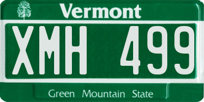 VT license plate XMH499