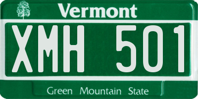 VT license plate XMH501