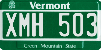 VT license plate XMH503