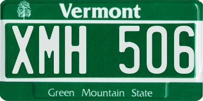 VT license plate XMH506