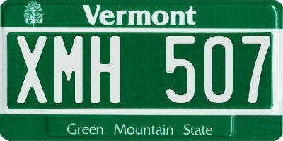 VT license plate XMH507